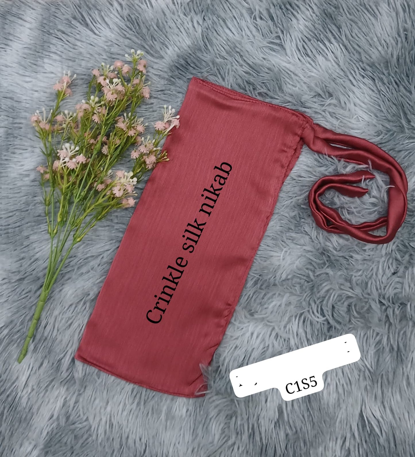 Crinkle Silk Dori Niqab