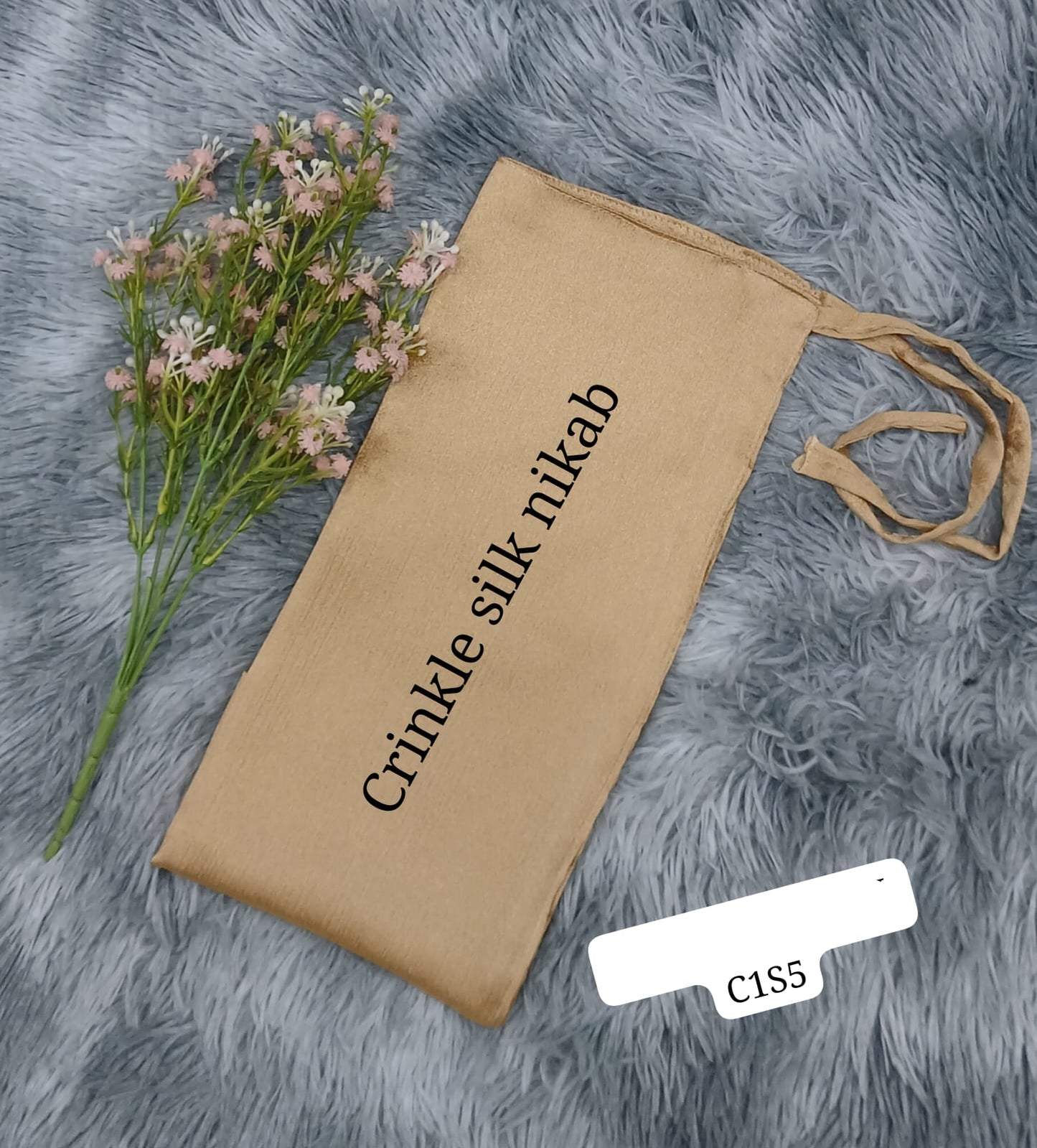 Crinkle Silk Dori Niqab