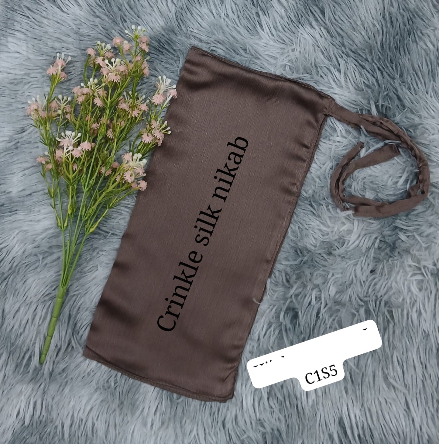 Crinkle Silk Dori Niqab