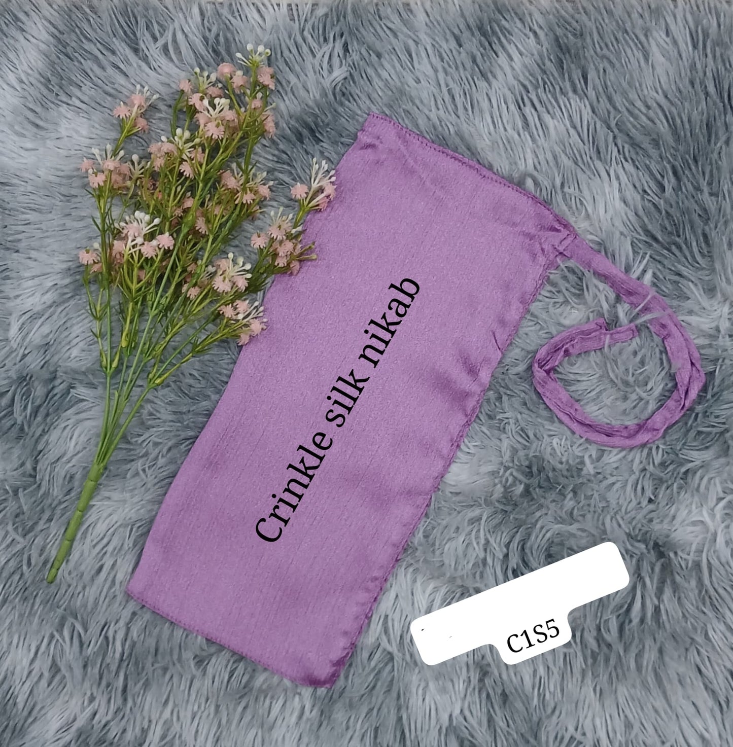 Crinkle Silk Dori Niqab