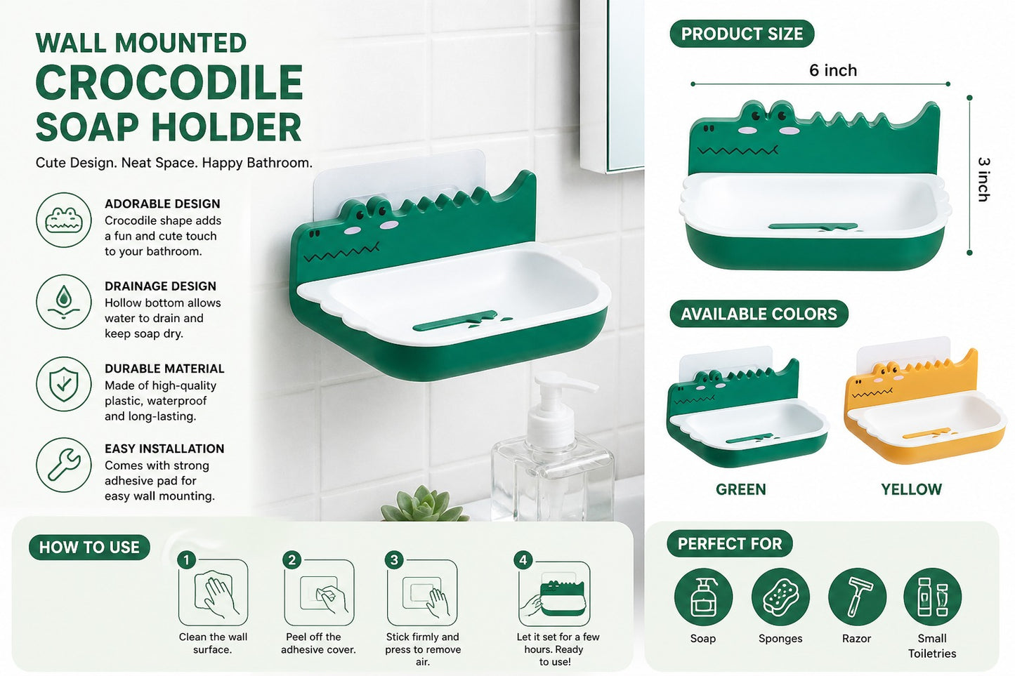 Crocodile Soap Holder
