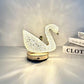 Crystal Swan Table Lamp