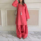 Cutwork Kurti with Farshi Shalwar