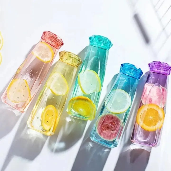 Diamond Glass Water Bottle – 550ml