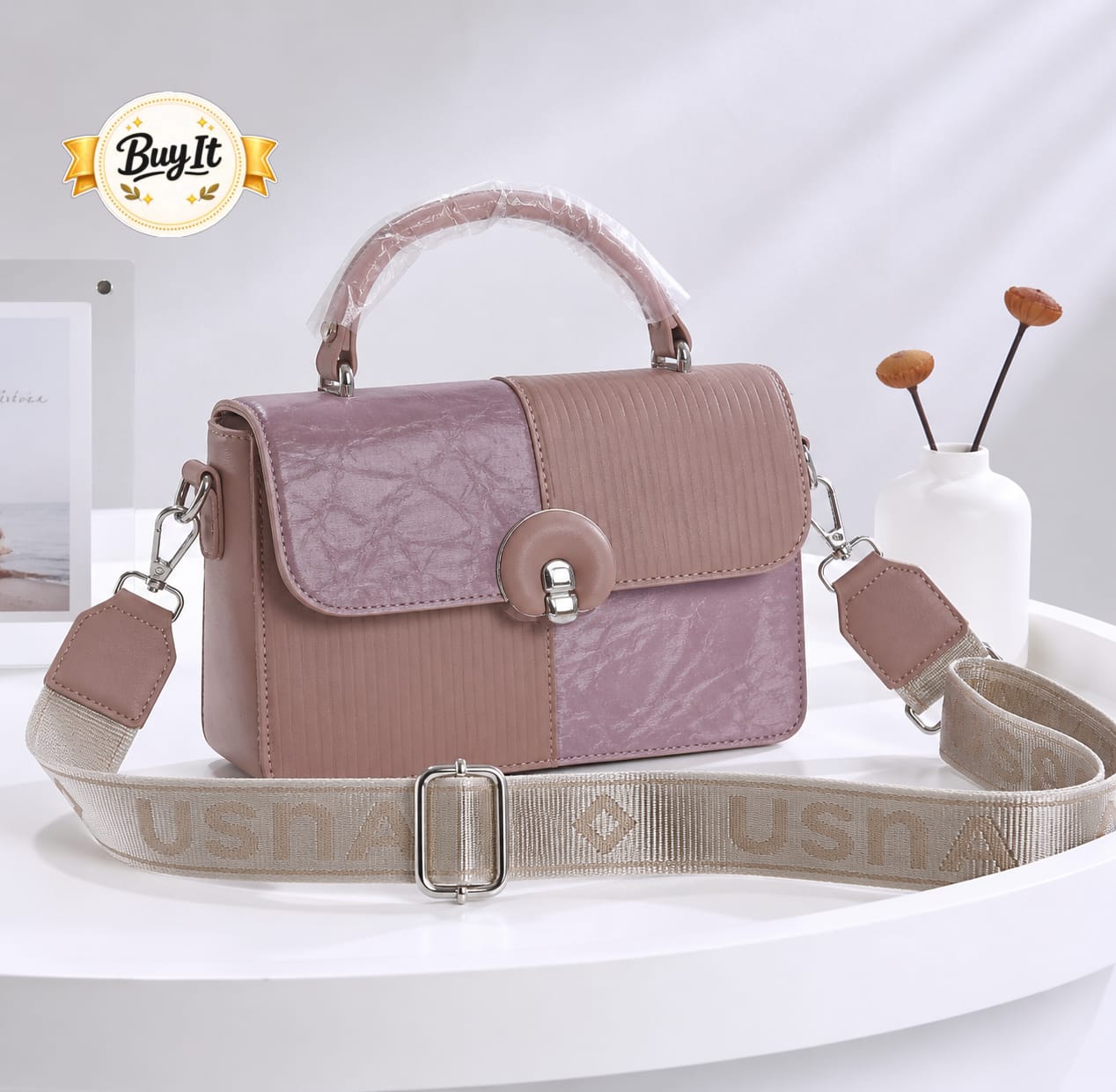Double Coloured Cross Body Bag