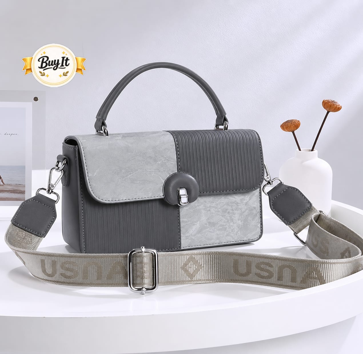 Double Coloured Cross Body Bag