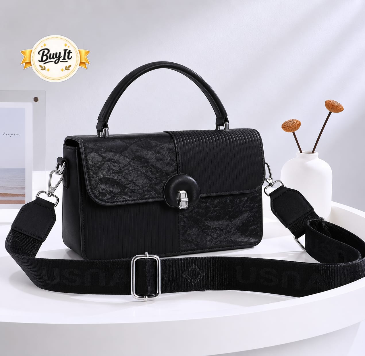 Double Coloured Cross Body Bag