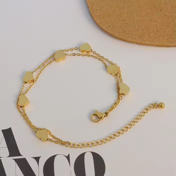 Double Layer Heart Bracelet