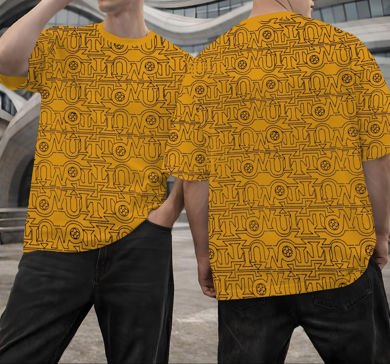 Drop Shoulder Printed T-Shirt