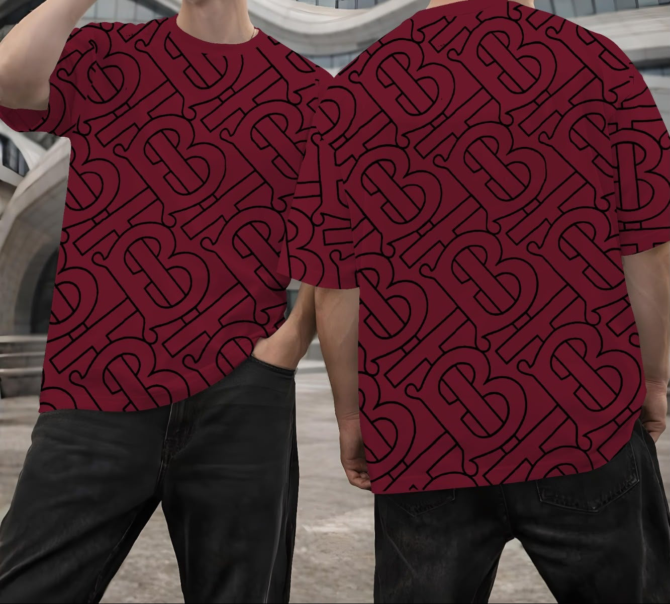 Drop Shoulder Printed T-Shirt