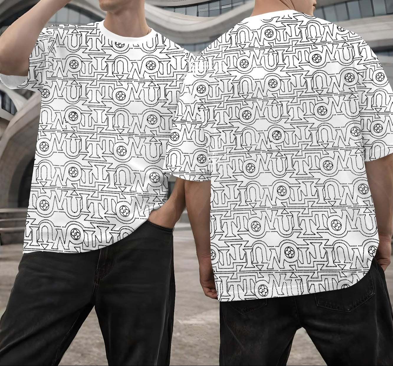 Drop Shoulder Printed T-Shirt