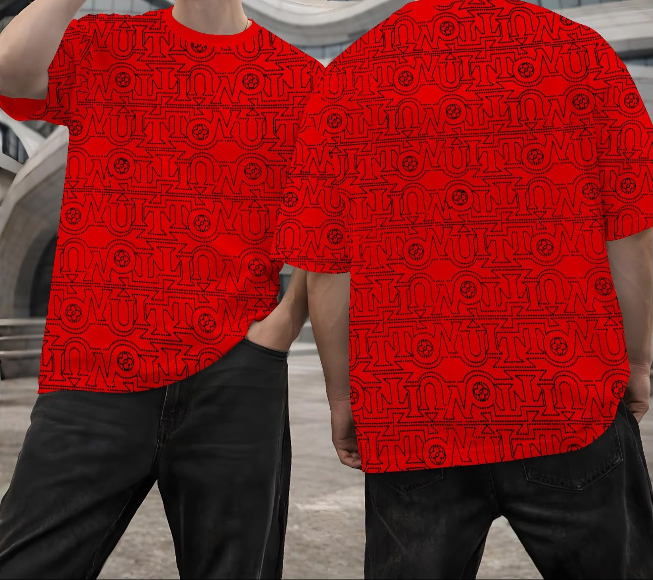 Drop Shoulder Printed T-Shirt