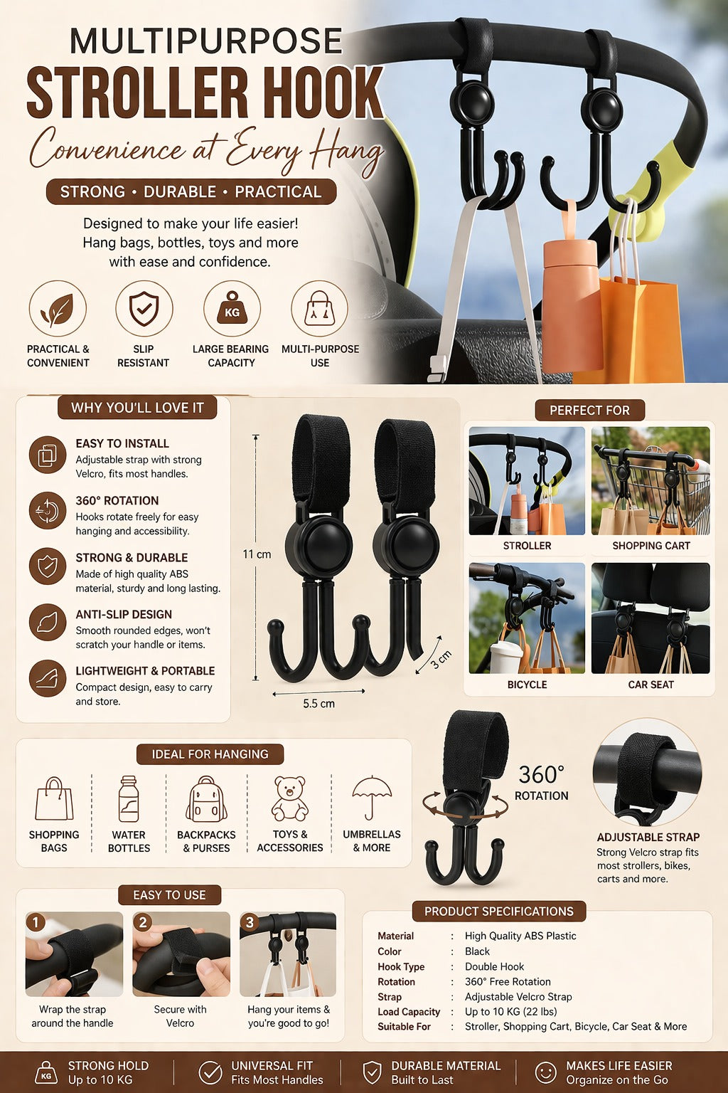 Dual Rotatable Hook