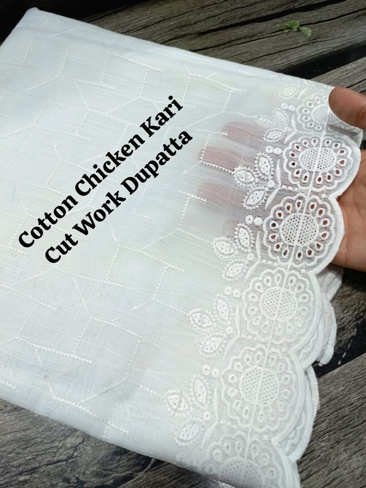 Embroidery Cut Work Dupatta