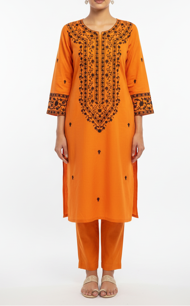 2Pc Embroidered Suit