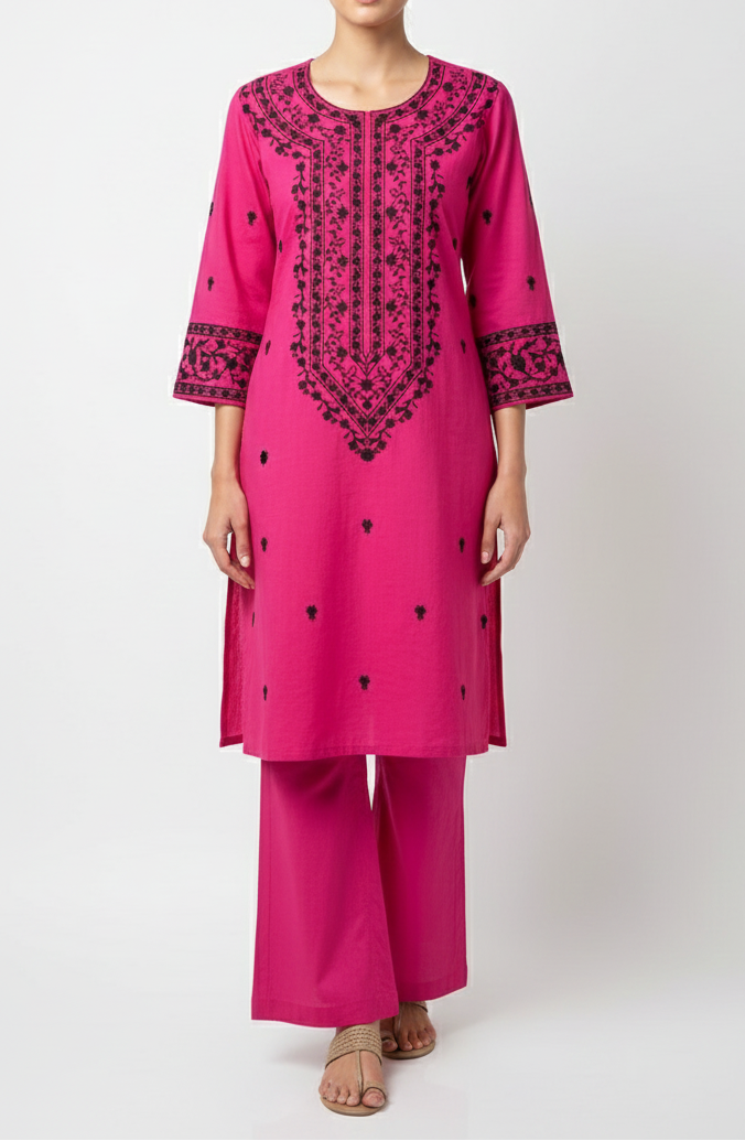 2Pc Embroidered Suit