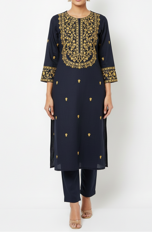 2Pc Embroidered Suit