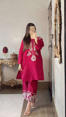 2 Pcs Embriodered Suit