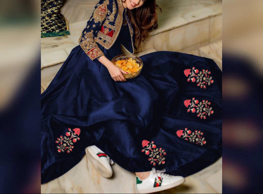 Embroidered Bunches Maxi