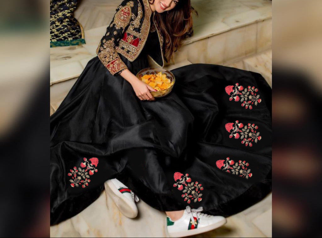 Embroidered Bunches Maxi