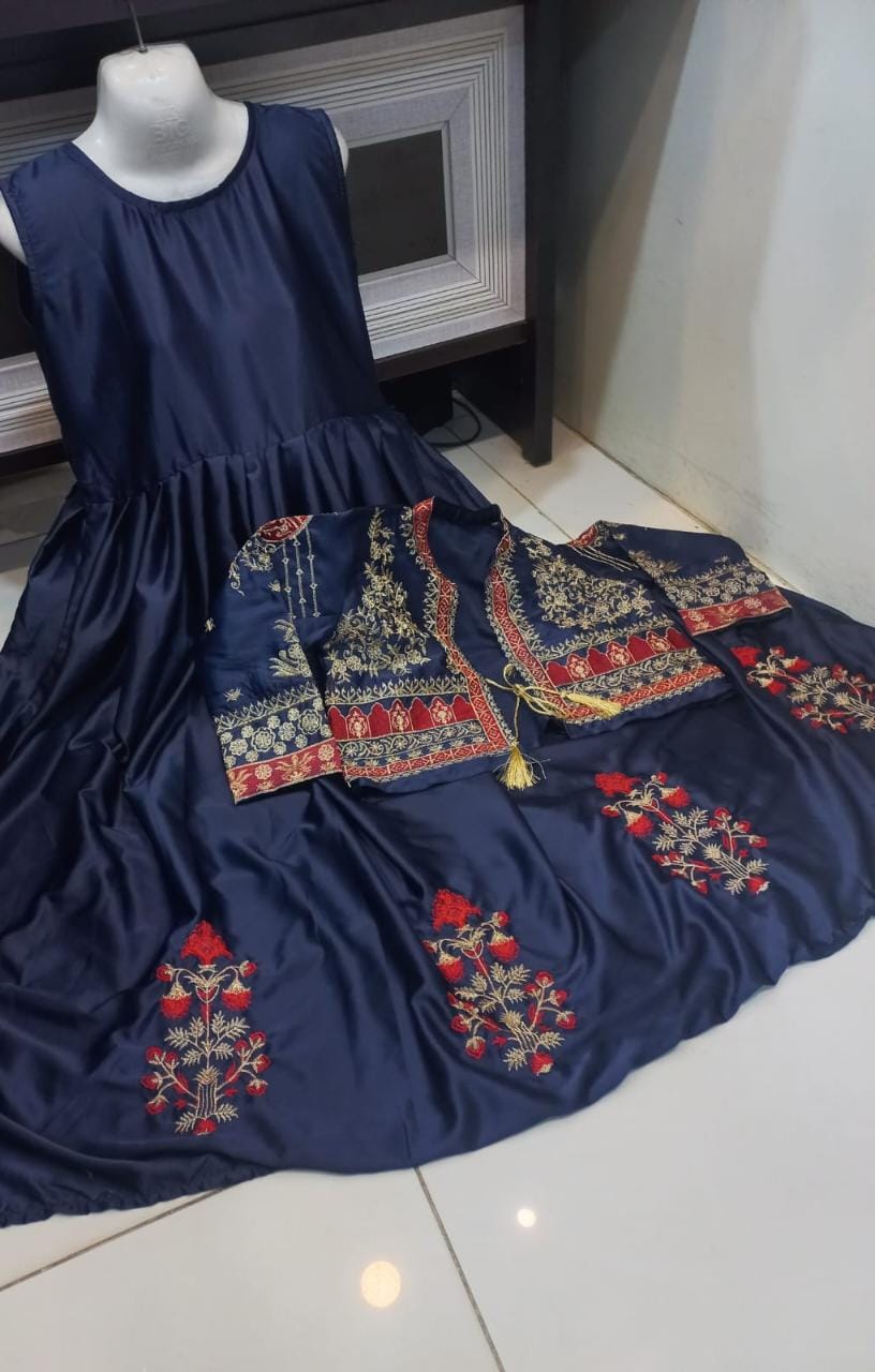 Embroidered Bunches Maxi