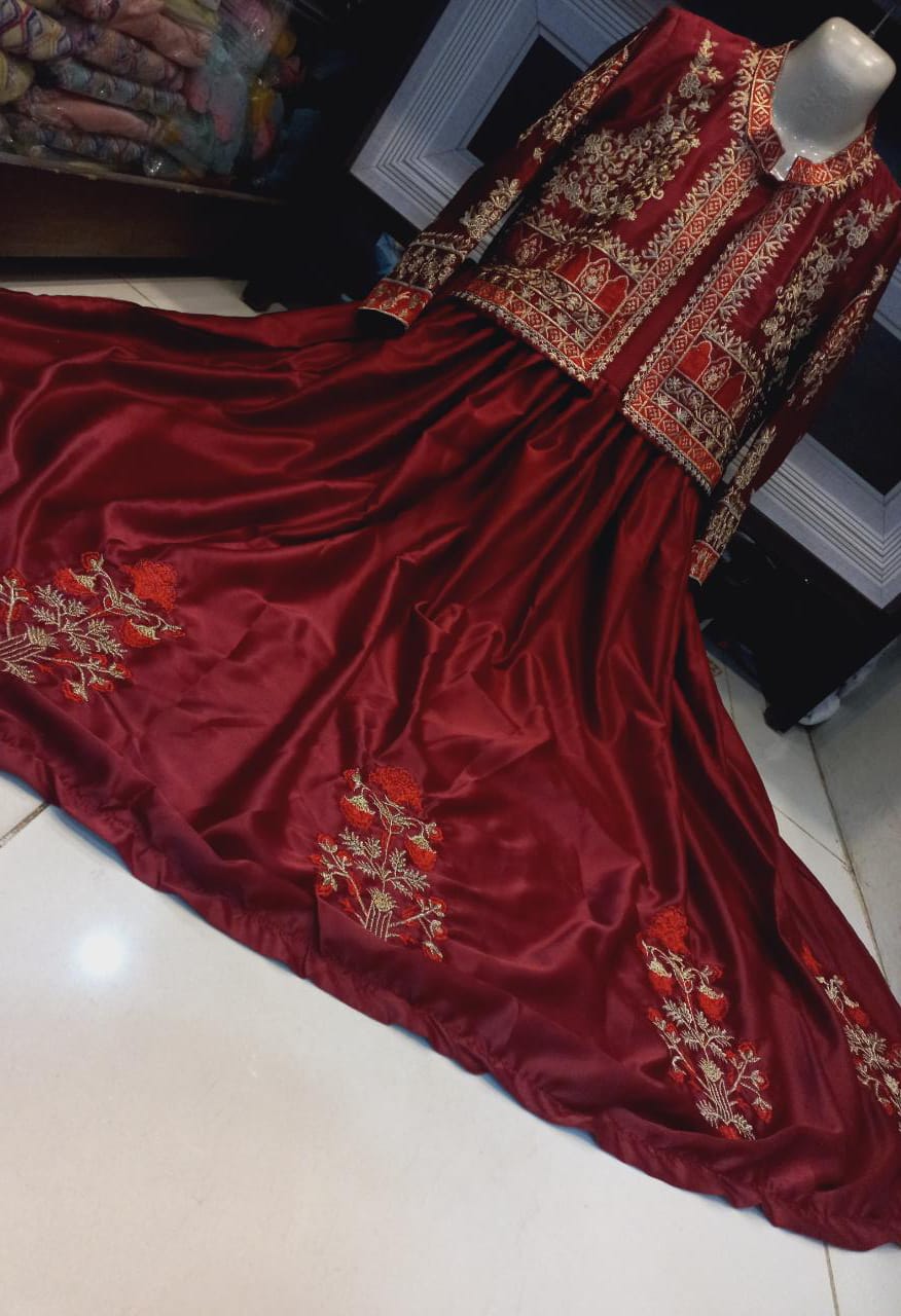 Embroidered Bunches Maxi