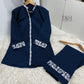 Embroidered Cord Set