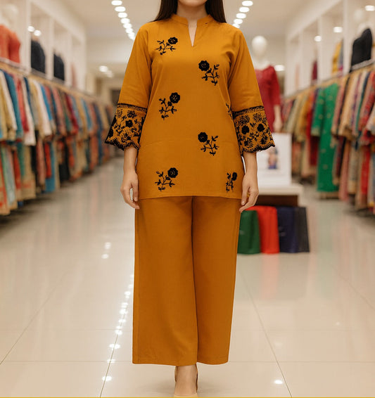 Embroidered Cord Set