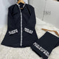 Embroidered Cord Set