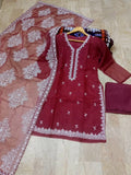 3 PCs Embroidered Suit