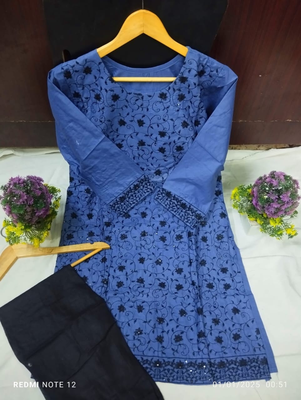 2 Piece Embroidered Suit