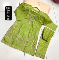 2 Piece Embroidered Suit