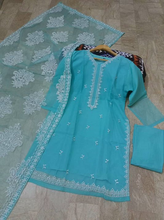 3 PCs Embroidered Suit