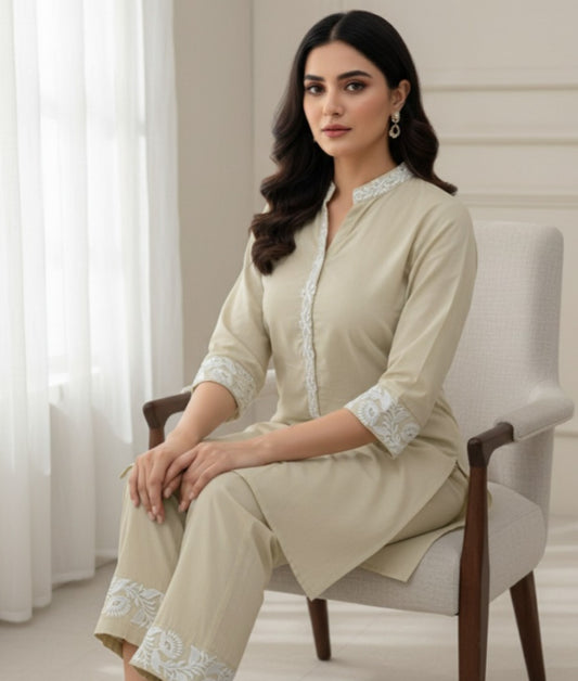 Embroidered Cord Set