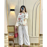 Floral Top With Trouser