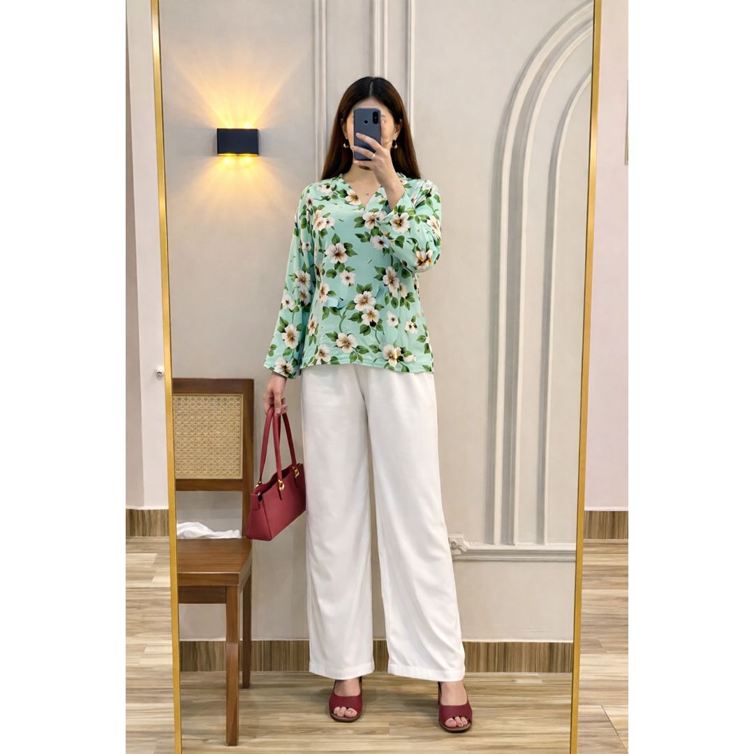 Floral Top With Trouser