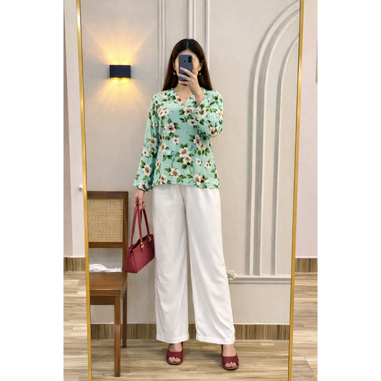 Floral Top With Trouser