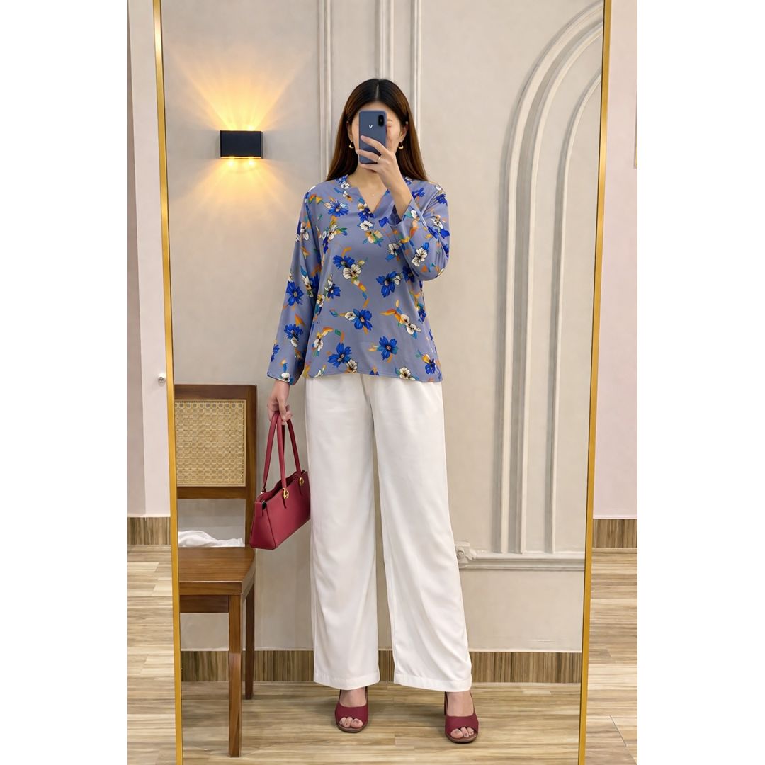 Floral Top With Trouser