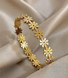 Flower Handcuff Bracelet