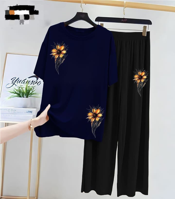 Flower Printed Night Dress