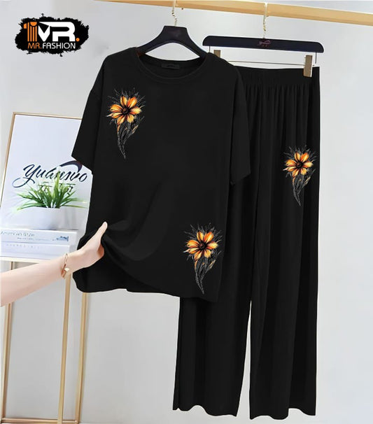 Flower Printed Night Dress