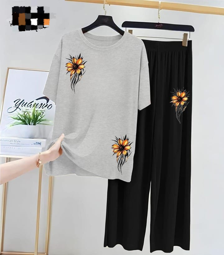 Flower Printed Night Dress