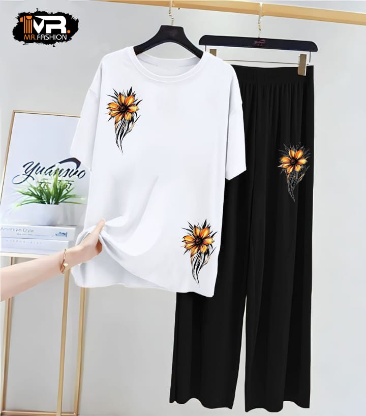 Flower Printed Night Dress