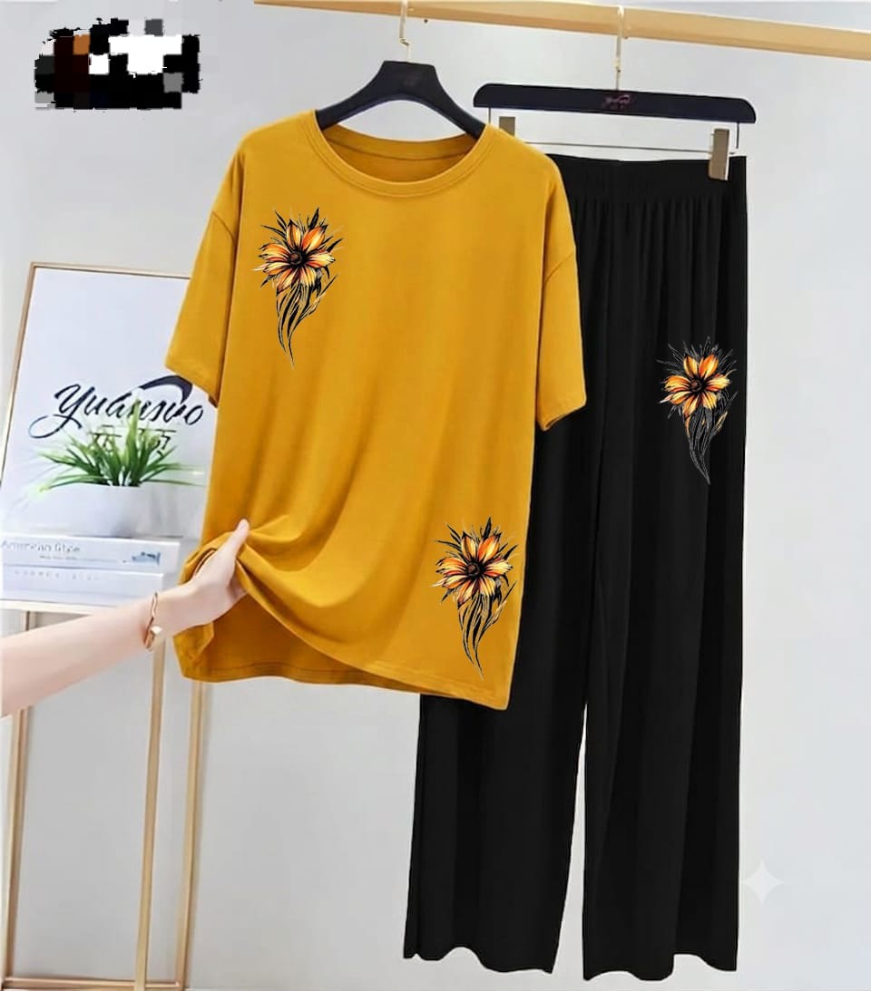 Flower Printed Night Dress