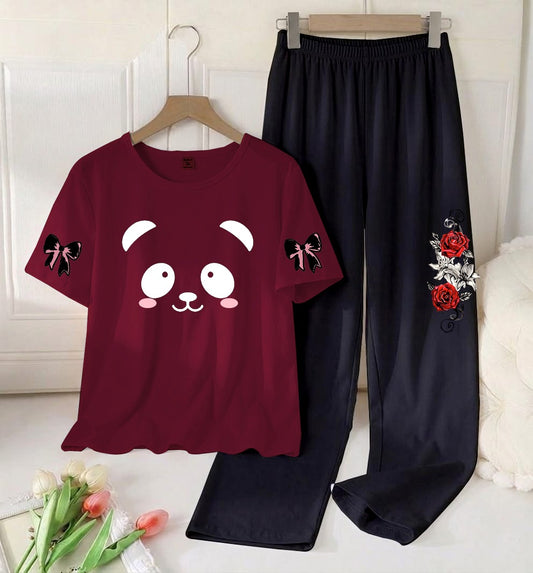 Flower Printed Night Suit