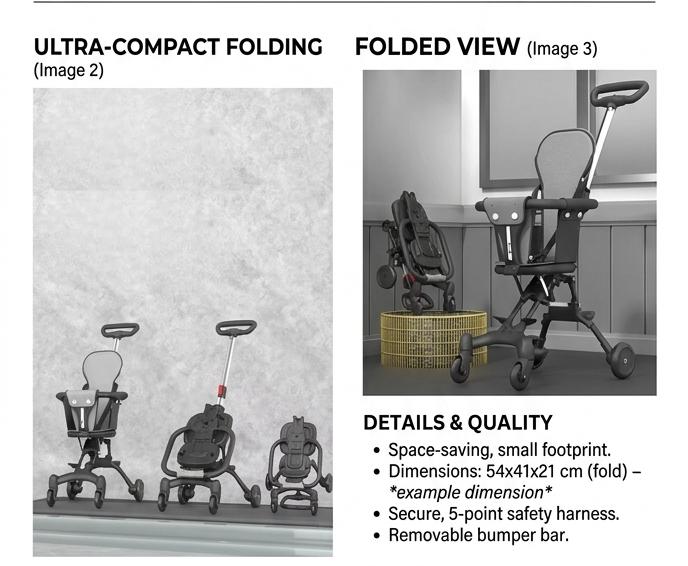 Foldable Baby Stroller with Seat Cover