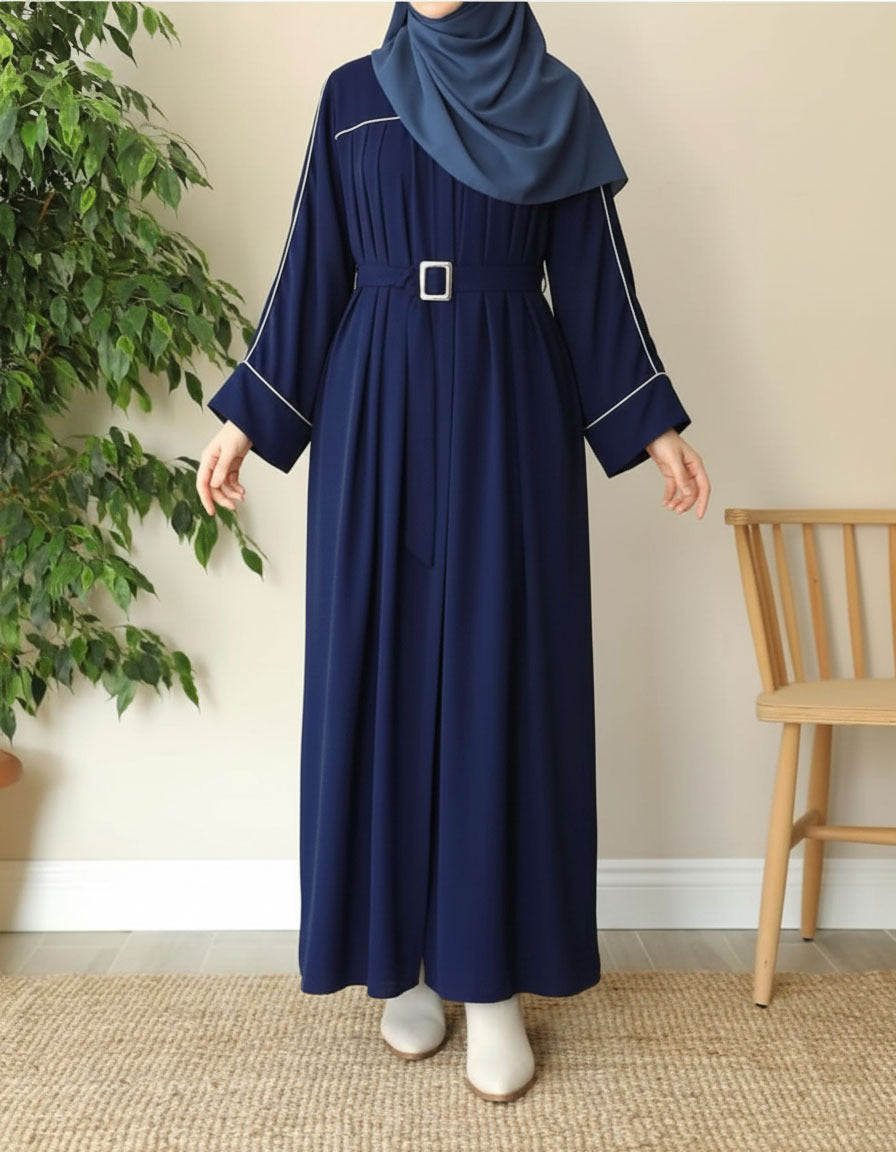 Front Platted Abaya