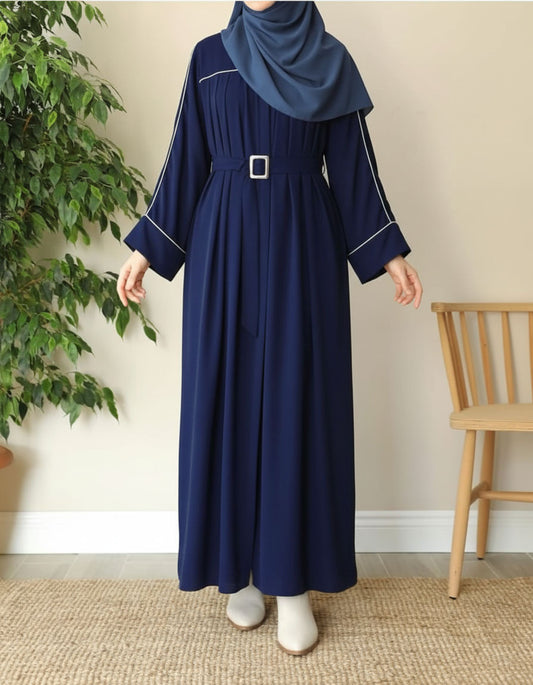 Front Platted Abaya