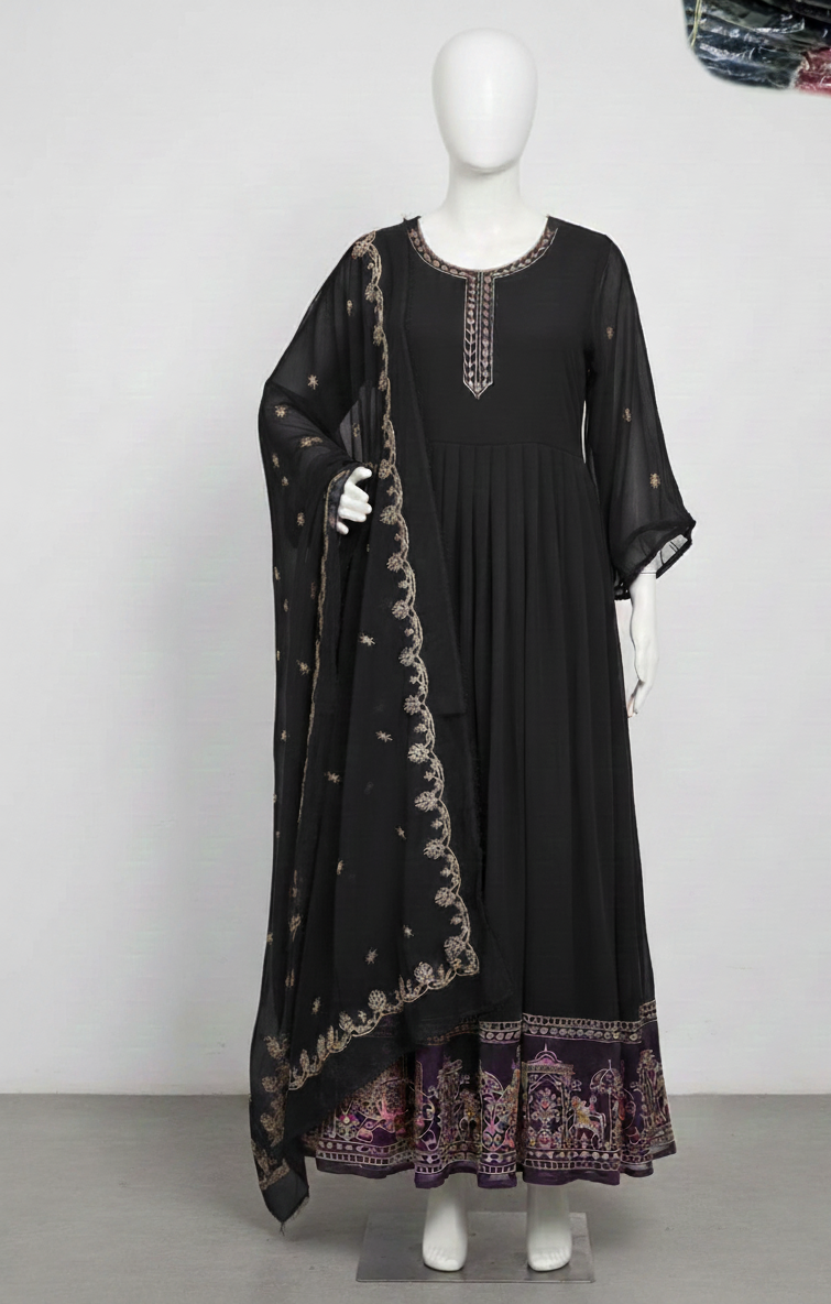 3-Piece Embroidered Maxi