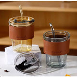 Glass Cup with Bamboo Lid